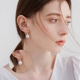 AXELUNA Theater Earrings 925 Sterling Silver Comedy Tragedy Masks Earrings Dangle Drop Theatrical Jewelry Gifts for Women Mom