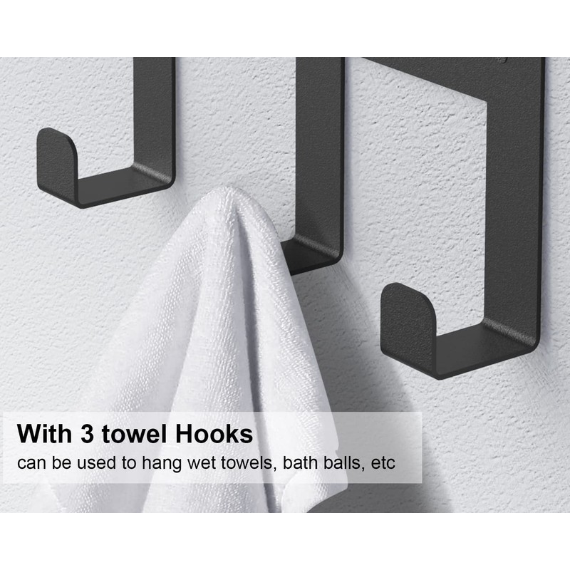 Towel Racks for Bathroom, Towel Rack with Shelf and 3