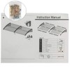 samanoya 120"x40" Door Window Outdoor Awning Modern Patio Cover UV
