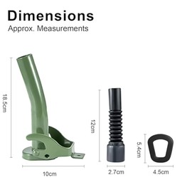 Steel Jerry Can Spout - Steel Spout with Rubber Spout for all Non-CARB NATO style Jerry Cans Leak-Proof Design Easy Pouring