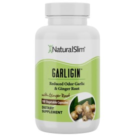 NaturalSlim Garligin - Garlic Capsules with Ginger - Blood Pressure Supplement