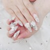 ⭐️ Happy Wedding Handmade Nail Tips ✨ - Short Almond