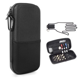 Risdreiose Golf Glove Case, Golf Glove Holder with Removable Golf Glove Shaper, Golf Storage Organizer for Tees, Divot Tool, Ball Markers, Gift for Men Women Golfers