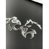 Emblem Badge Mirror Wolf Badges Emblem Car/Truck, (2) BADGES, Fender