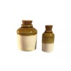 Streets Ahead Pair of Miniature Glazed Stoneware Jars with Corks,