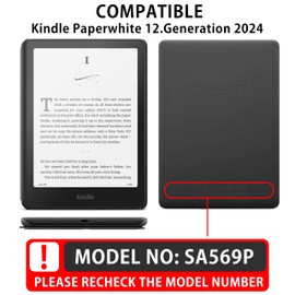 MyGadget Case for Kindle Paperwhite 12th Generation [2024 - SA569P - 7 Inch] with Hand Strap & Auto Sleep | Wake Function - Flip Case in Turquoise