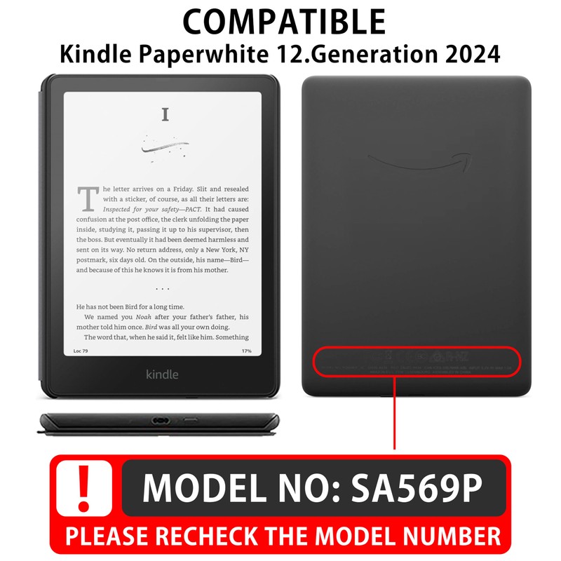 MyGadget Case for Kindle Paperwhite 12th Generation [2024 - SA569P