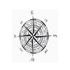 Car Compass Graphic Vinyl Sticker, Mountain Compass Sticker, Compass Sticker,