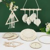 BENECREAT 12Pcs Round Macrame Cutting Molds Wood Macrame Ring Cutting