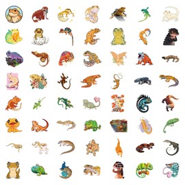 55Pcs Lizard Stickers Cute Lacertid Animal Graffiti Decals for Kids Teens Boys ZLWSD Funny Lizard Stickers for Decor DIY Laptops Water Bottles Scrapbook Helmet Labels Decals