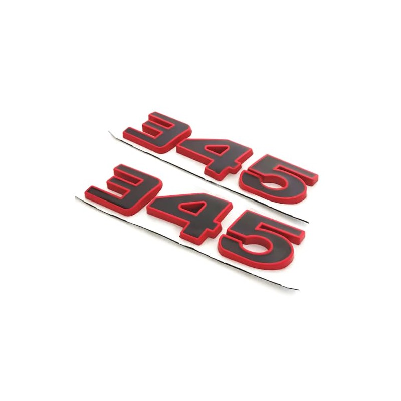 Pair Set 345 Passenger & Driver Side Emblems 3D Badge