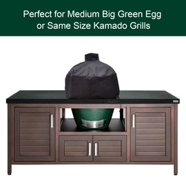Quantfire 26” Kamado Dome Grill Cover for Medium Big Green Egg in Built-in or Island, Big Green Egg Accessories Waterproof Outdoor Grill Cover