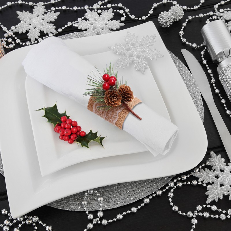 Pinecone Napkin Rings Sweet Reusable Christmas Napkin Holders Table Decor