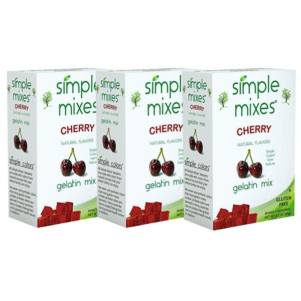 Simple Mixes Natural Gelatin Dessert, Cherry, Healthy Snacks, Lactose, Fat