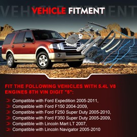 Merautop SJ 5.4L Timing Chain Kit with Oil Pump Cam Phaser Tensioner Compatible with Ford Expedition F-150 F-250 F-350, Lincoln Navigator Mark LT Replace# 5L3Z-6268-A 3R2Z-6A257-DA