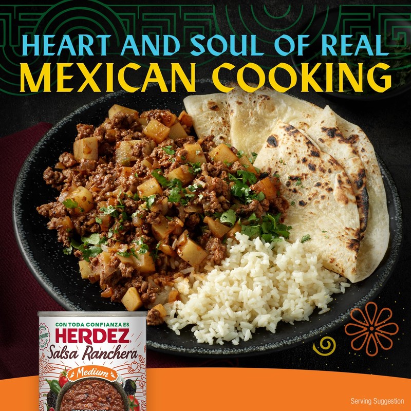 HERDEZ Ranchera Salsa, Medium, 7 oz Can (12 Pack) -