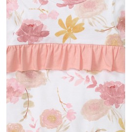 Burt's Bees Baby Baby Girls Romper - 100% Organic Cotton, One-Piece Shortall Girl Outfit for Sizes Newborn to 24 Months