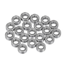 QUARKZMAN Pack of 20 MR63ZZ Miniature Deep Groove Ball Bearings, 3 x 6 x 2.5 mm, Double Shielded Bearings for Electric Motor, Household Appliances, Garden Tools, P6 (ABEC 3)