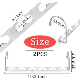 Metal Hangers Closet Space Saving Wardrobe Clothing Hanger, 2Pcs Closet Space Saving Hangers Metal Wardrobe Clothing Hangers,Space Saving Hanger Metal Cloth Hangers,Closet Space Saver Clothing Hangers