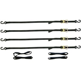 4-Ratchet 1" Motorcycle Tie-Down Straps