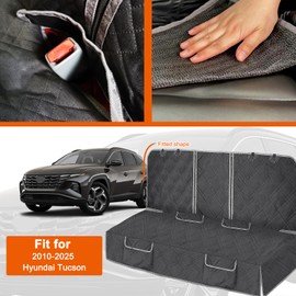 Kistrba Dog Car Seat Cover Compatible with Hyundai Tucson 2010-2025, Waterproof Pet Bench Seat Cover for Back Seat, 600D Heavy Duty Scratch Proof Nonslip Truck Seat Covers for Dogs