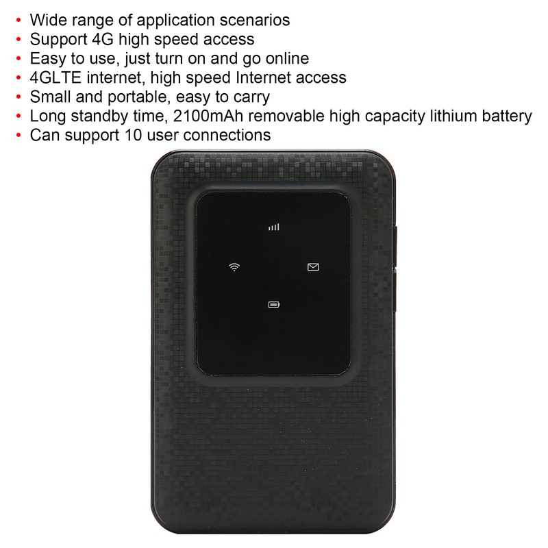 4G LTE Mobile WiFi Hotspot 10 User Connections Fast Internet