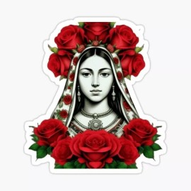 Decals Our Lady of Guadalupe Mexican Virgin Mary Mexico roses  Sticker waterproof