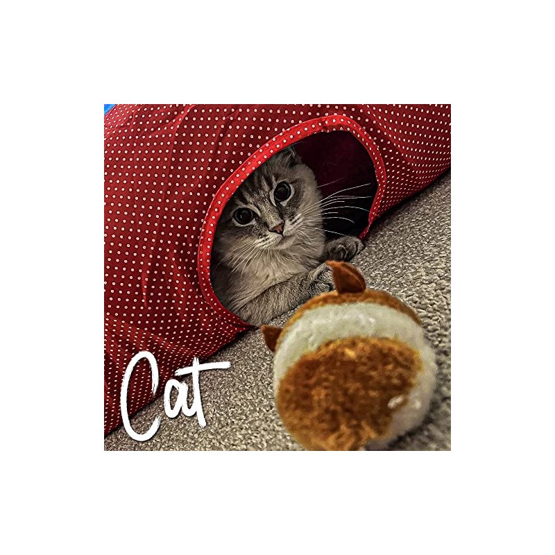 Ancol Red Polka Dot Cat Tunnel
