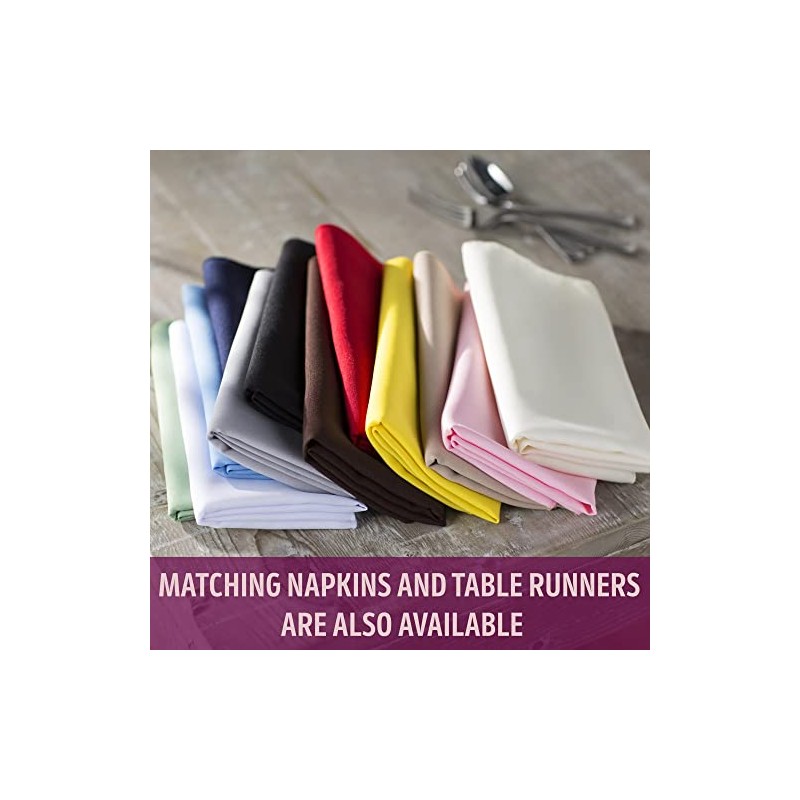 LA Linen Polyester Poplin Rectangular Tablecloth 60" x 126" Lime