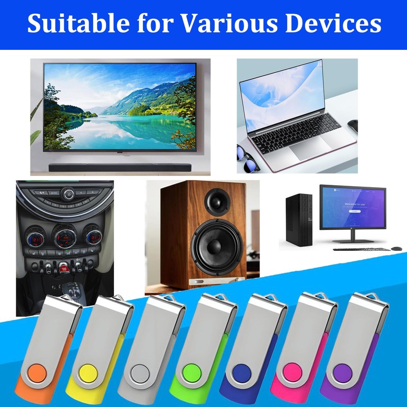 Pack of 20 8 GB USB 2.0 Memory Stick Rotate