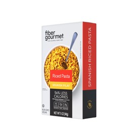 Fiber Gourmet Pasta – Spanish Pilaf Riced Pasta– Fiber-Rich, Low Calorie, Healthy Pasta – Made in Italy, Kosher, Vegan Certified, Non-GMO and Has Zero Artificial Colors or Flavoring – 5 Oz (Pack of 6)