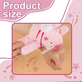 NHQZ Capybara Schnapparmband,Schnapparmband Kinder,Capybara Kuscheltier,Capybara Geschenk für Kinder,Capybara Sachen,Stofftier Capybara Schnapparmband,Capybara Plush Für Mädchen Jungen(Rosa)