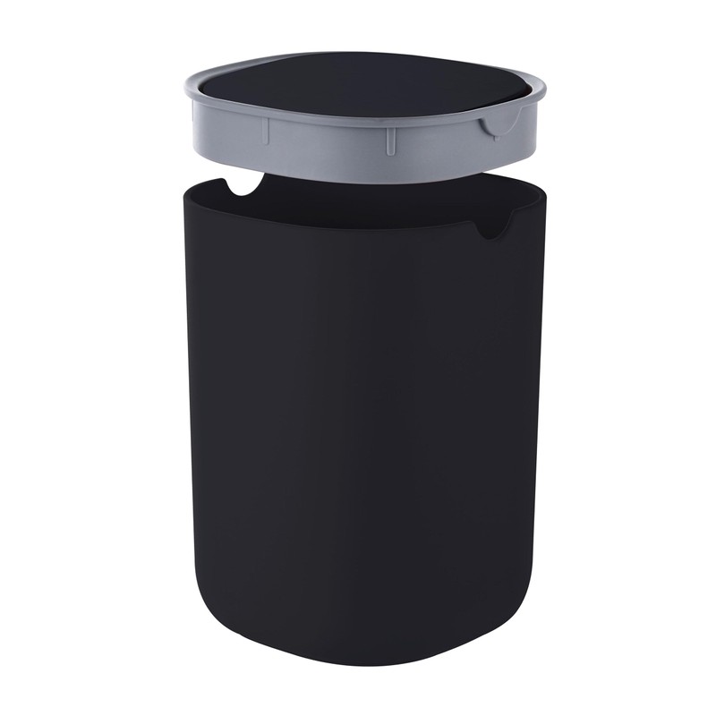 Relaxdays Mini Pattumiera da Tavolo, 1,5 L Volume, Secchio Rotondo