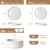 LIANYU Dinnerware Dinner Sets for 6, 18 Piece Ceramic Plates