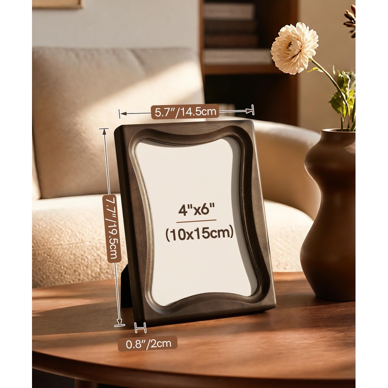 Afuly 5x7 Wood Picture Frame MCM Walnut Wooden Photo Frame