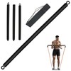1m Resistance Band Bar Detachable 3 Sections Pilates Bar Heavy-duty