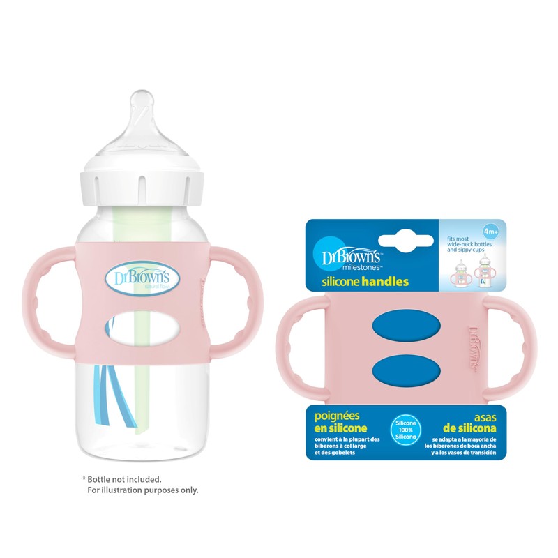 Dr. Brown's Silicone Bottle Handle for Wide-Neck Baby Bottles -