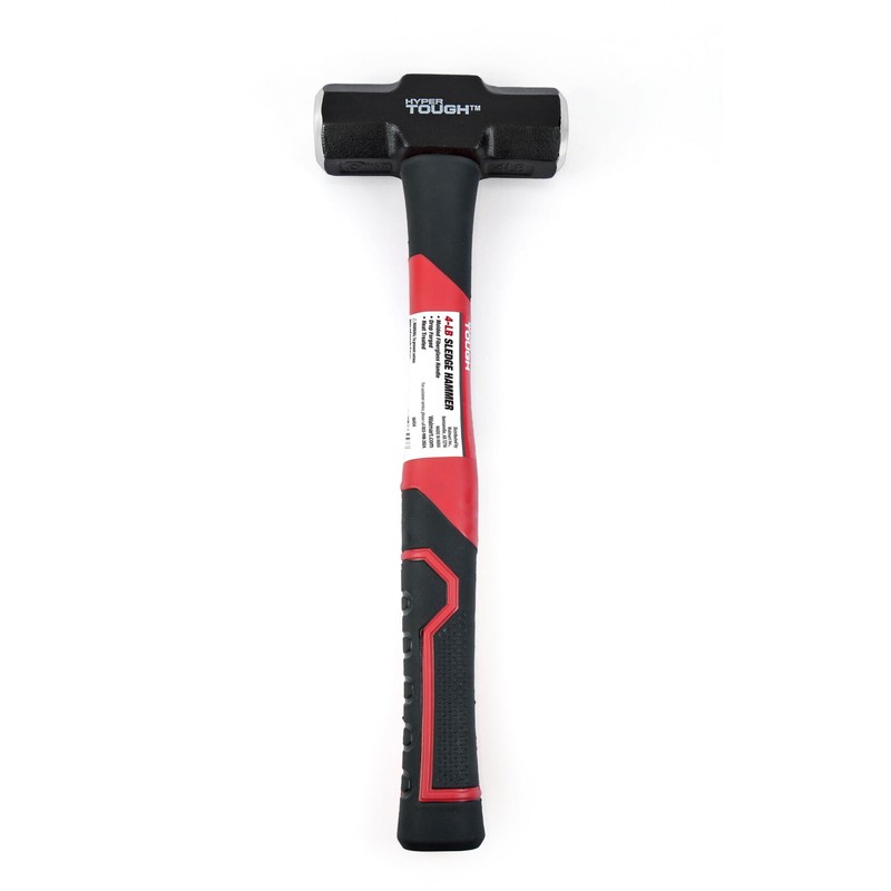HYPER Tough 4lb Fiberglass Handle Sledge Hammer - Heavy Duty