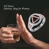 HUKKUN AA Sobriety Gifts 925 Sterling Silver Alcoholics Anonymous Ring