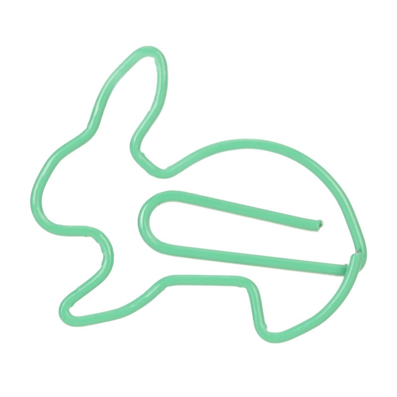 100 Pcs Rabbit Shaped Paper Clip Creative Cute Cartoon Animal