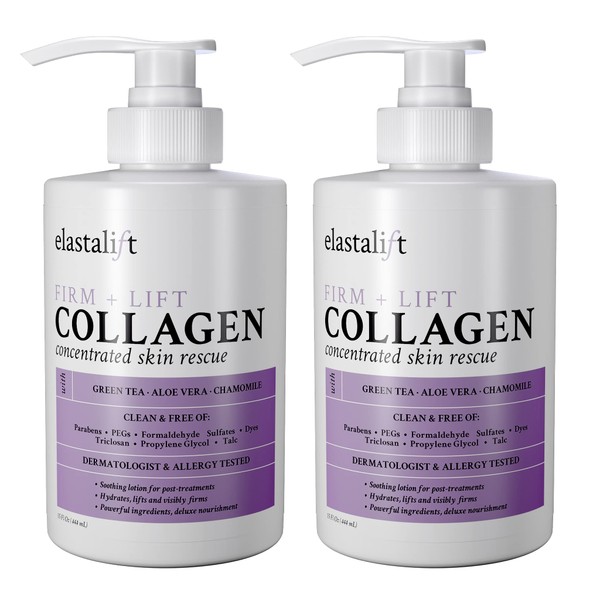 Elastalift Collagen Body Cream Moisturizing Lotion For Lifting, Firming, Tightening Skin. Anti-Aging Collagen Body & Face Skin Care Cream Improves Wrinkles & Lifts Sagging Skin, 15 Fl Oz (Pack Of 2)