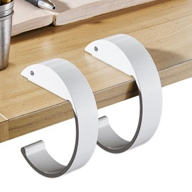 Pack of 2 Table Hooks, C-Shaped Bag Holder for Table, Table Handbag Holder Hook, Robust, Portable Bag Hook for Handbags, Table Hooks, Purse Table Hooks for Desk (White)