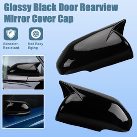 XITER Rear View Side Mirror Cover Side Mirror Cap for Ford Explorer 2020 2021 2022 2023 2024 2025(With Turn Signal),Glossy Black