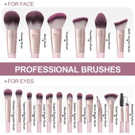 Makeup Brush Set MAANGE 18 Pieces Make Up Brush Premium Synthetic Foundation Makeup Brush Concealer Eyeshadow Make Up Brush Sets
