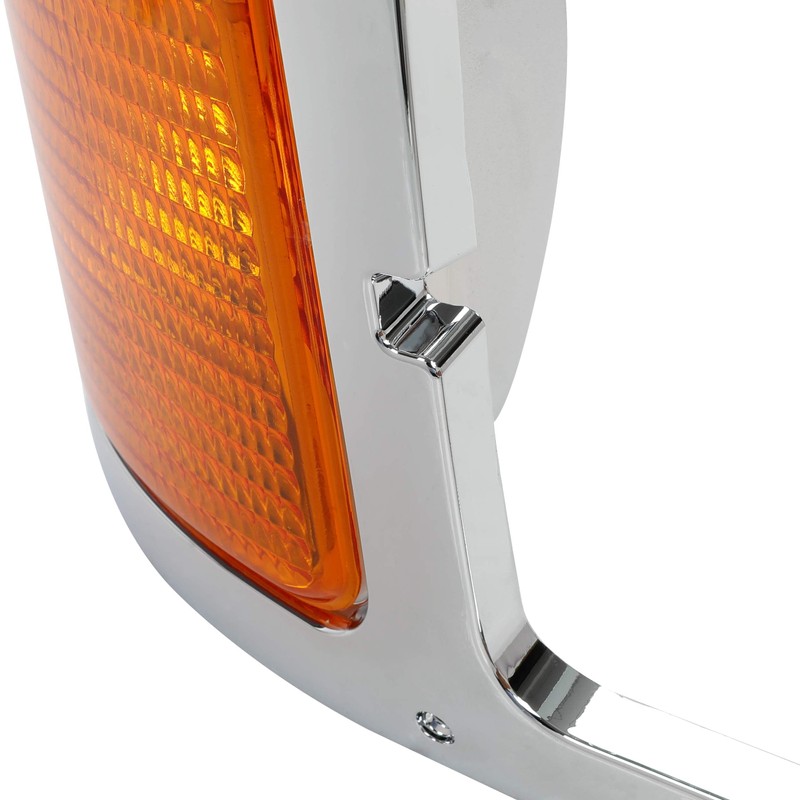 ECOTRIC Passenger Side Corner Signal Lights Lens w/Headlight Bezel Compatible