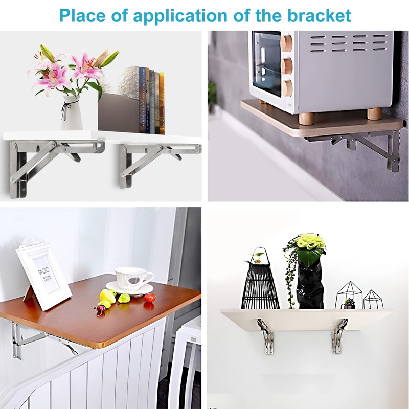 Folding Console 250 mm Heavy Duty Stainless Steel, Pack of
