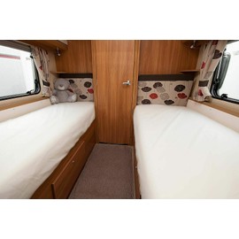 IN DREAMS Caravan Fitted sheet 2' x 6' 60cm x 183cm bed for caravans motorhome boats 50/50 polycotton (White) 21 colours