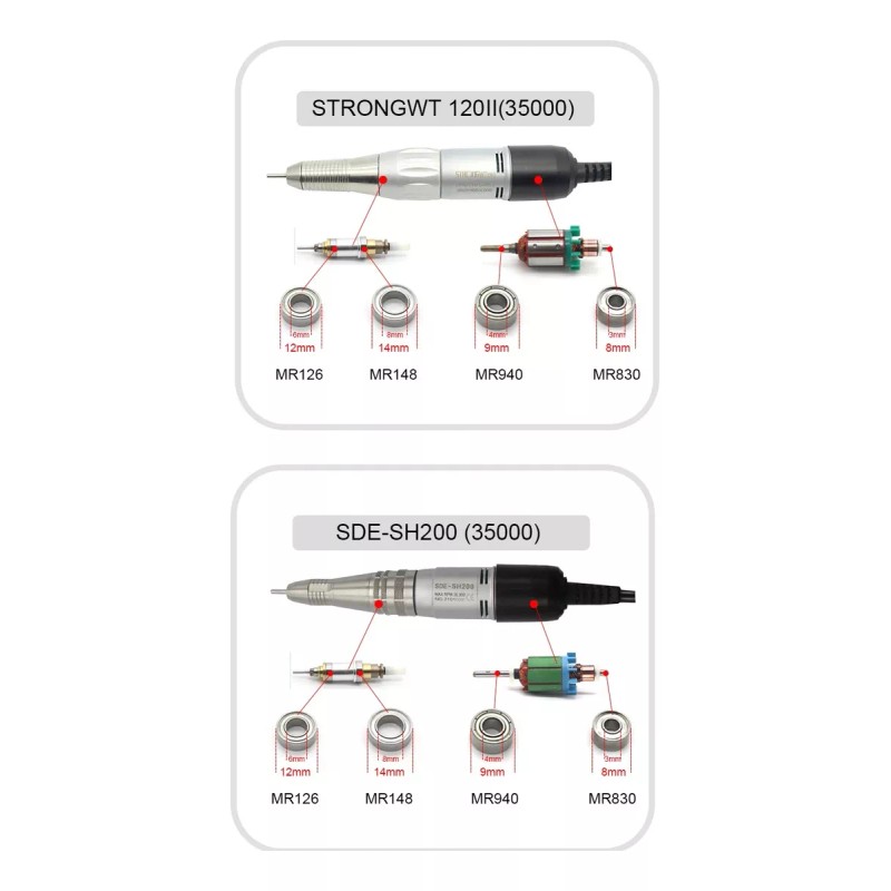 Marathon P/micromotor Drill 4 Mini Baleros P/husillo De Pieza De