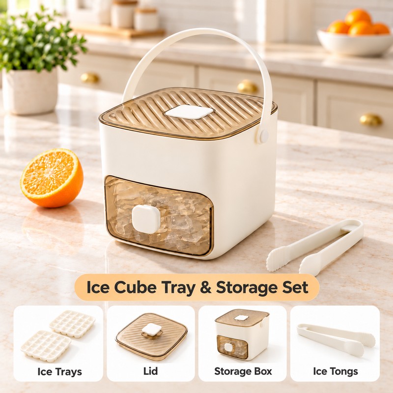 48-Grid Ice Cube Tray for Homemade Ice – Reusable One-Touch
