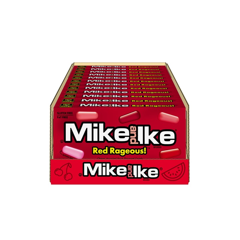 Mike and Ike Theater Box, Red Rageous, 4.25oz - Pack
